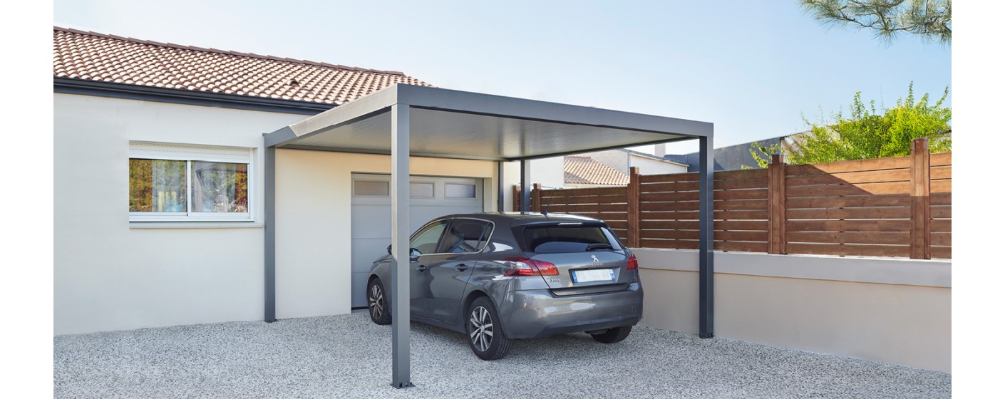 Carport aluminium en kit | Adossé ou autoporté, facile à monter, fabrication française certifiée | Coclic Alu